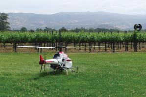 Engineers at UC Davis are using the Yamaha R-Max mini chopper to gather agricultural data and precisely fertilize crops. 

(photo by Ken Giles, UC Davis)