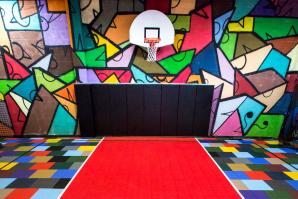 Basketball court at Big Hairy Dog