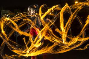 For most of her youth, Sequoia Criteser (pictured above) was petrified of fire. As a child, she would not have imagined starting a career as a fire dancer 13 years ago. She first tried the artform down by the American River, when another dancer handed her the equipment to try fire poi, a style of performance art that usually involves swinging tethered, fiery weights around in rhythmic and geometric formations.