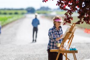 Mary Neri King, a Winters-based artist, participates in YoloArts’ Arts & Ag project, formed to raise awareness of Yolo’s rural farmland, history and the arts.