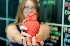 This plastic owl was created on one of Hacker Lab's 3-D printers. The model for the owl file can be found on Thingiverse. 

(photo: Pero Petricevic, Hacker Lab)