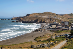 One of many draws to Pacifica is its hiking with ocean views, like this vista overlooking Rockaway Beach. (Photo by Steve Martarano)