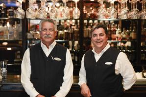 Augie Moran and Rob Lopez have been tending bar inside Dawson’s at the Sacramento Hyatt since its opening day in 1988.