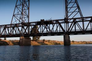 The San Joaquin River at the Mossdale County Park near Manteca.