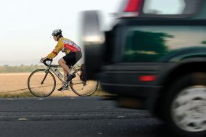 This UC Davis employee rides her bike on County Road 102 nearly every morning from her home in Woodland. 