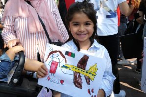 On Aug. 28, 2021, demonstrators in San Francisco showed support to Afghans attempting to escape from the country. (Shutterstock photo by Phil Pasquini)