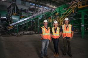 Pictured (L-R): Eric Oddo, Program Manager; Stephanie Ulmer, Environmental Resources Specialist; Will Scheffler, Operations Superintendent