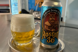 Rostam36 beer has the flavor of a German pilsner scented with bitter orange blossoms. (Photo courtesy of Rostam36)