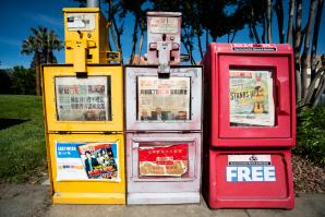 When this photo was taken in 2018, the Sacramento News & Review stocked boxes around the region with free newspapers. Today, those still standing remain empty (at least of newspapers). (Shutterstock photo)